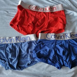 Gently used underwear. Blue ck trunk